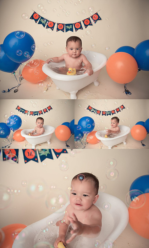 One Year Baby Photographer Columbus Ohio, Cake Smash Photography, Birthday Photographer