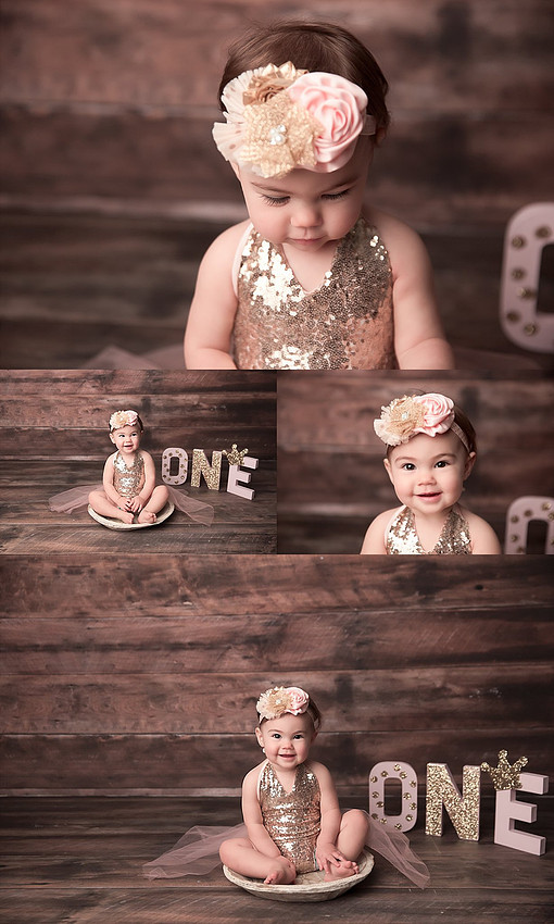Sloane is ONE, Cake Smash Portraits Columbus Ohio, Bathtub Session