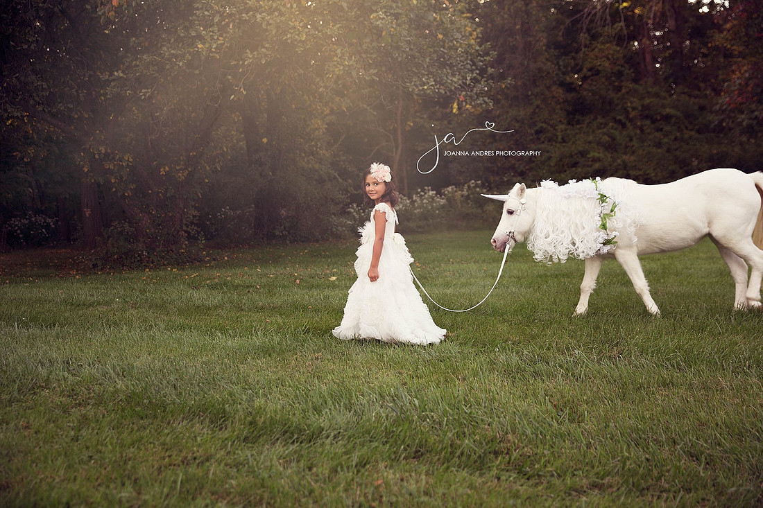 Styled Unicorn Session with Gown