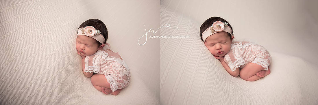 Newborn Baby Girl in Lace