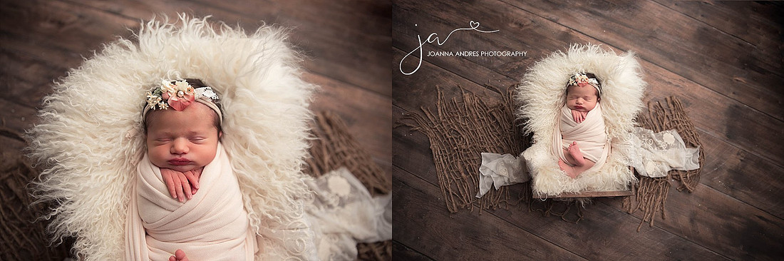 Newborn Baby Girl wrapped up