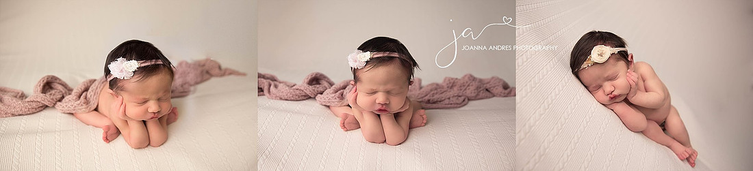 Newborn Girl Froggy Pose