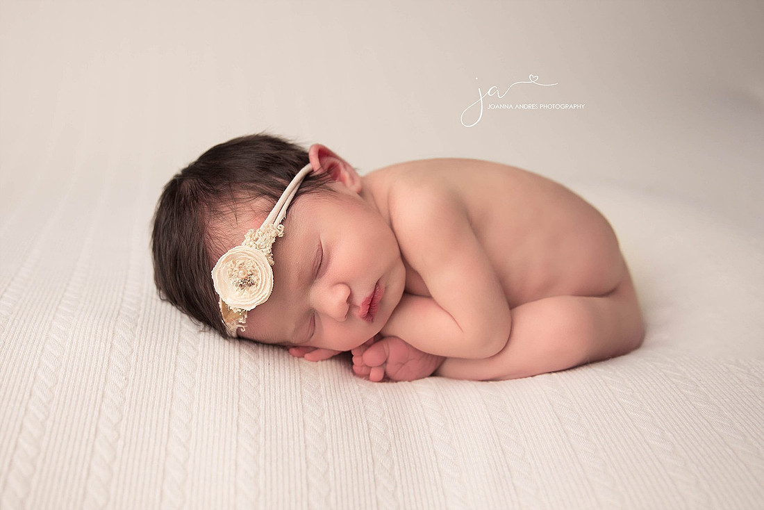 Newborn Baby Girl Taco Pose