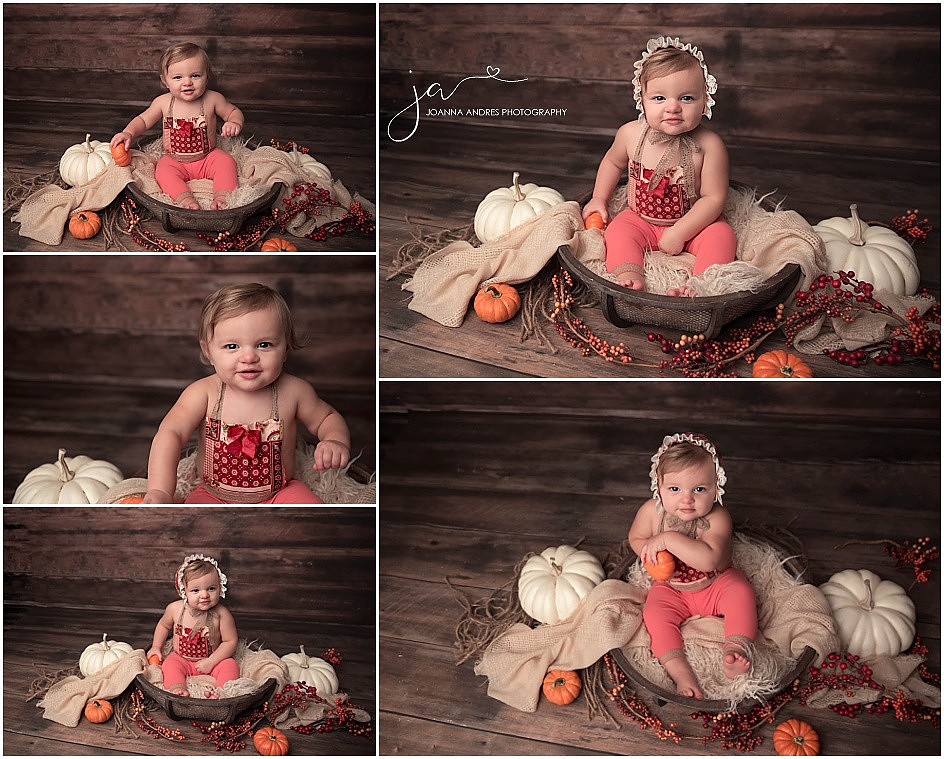 Fall themed Baby Girl One Year Birthday
