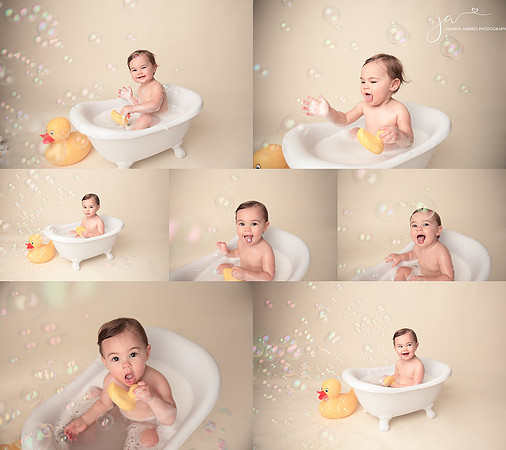 Bubble Bath Birthday Portraits