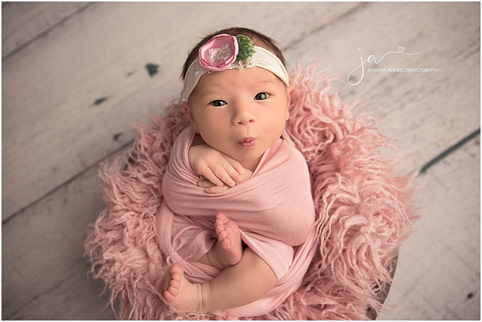 Newborn Girl Eyes Open