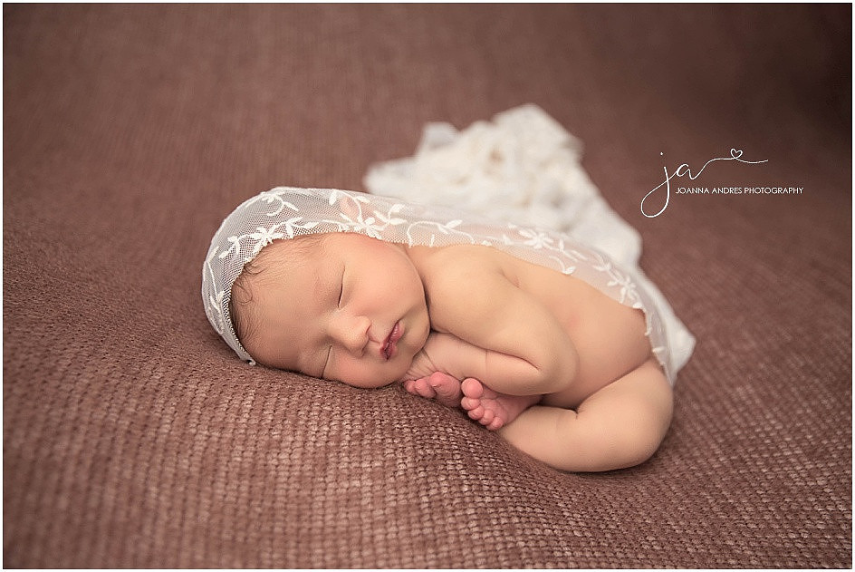 Baby Girl Taco Pose in Lace
