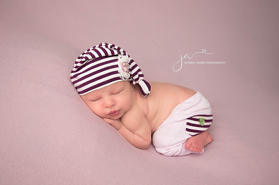 Newborn Girl STyled in Purples