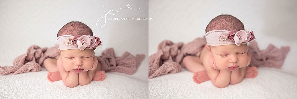 Newborn Girl Froggy Pose