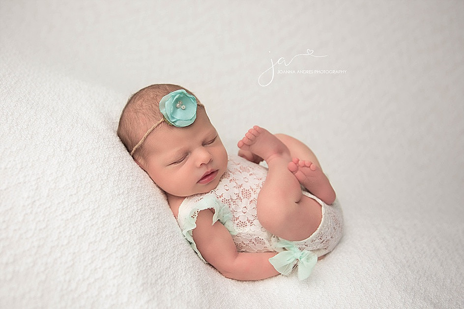 Newborn GIrl Huck FIn Pose