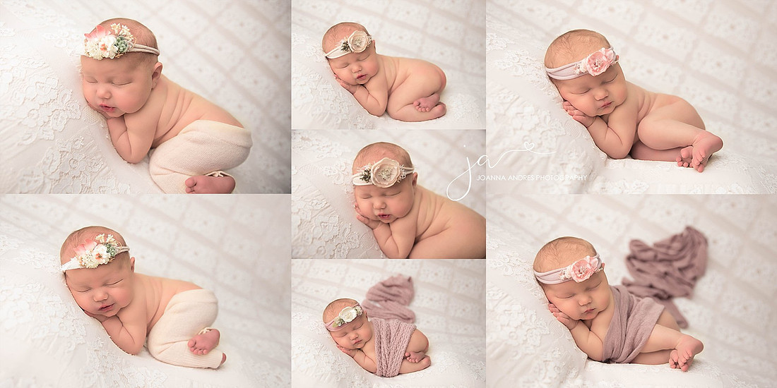 Newborn Baby Girl Collage