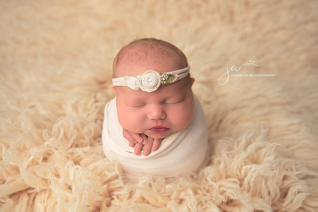 Newborn Baby Girl in Neutral