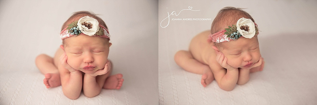 Newborn Baby GIrl Froggy POse