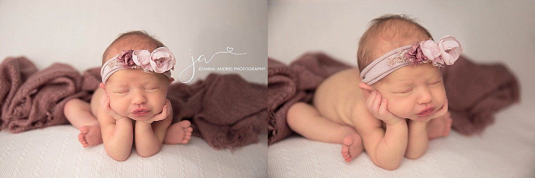 Newborn Baby GIrl Froggy Pose