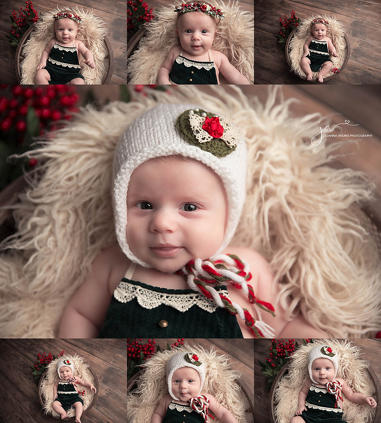 Baby Paisley Christmas Bonnet