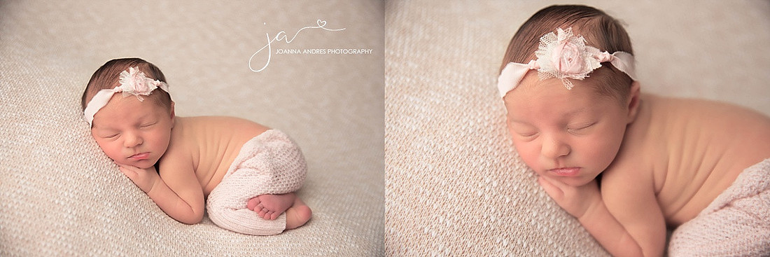Newborn Baby Girl Picture in Light Pink
