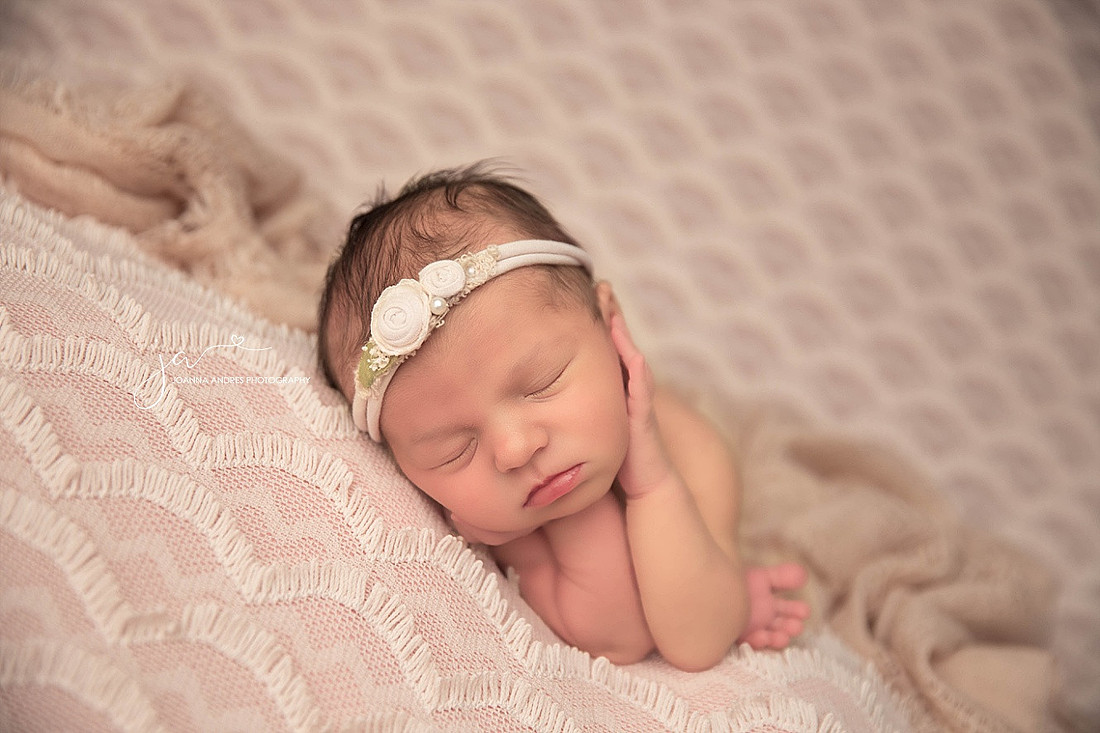 Newborn Baby Girl in Neutral