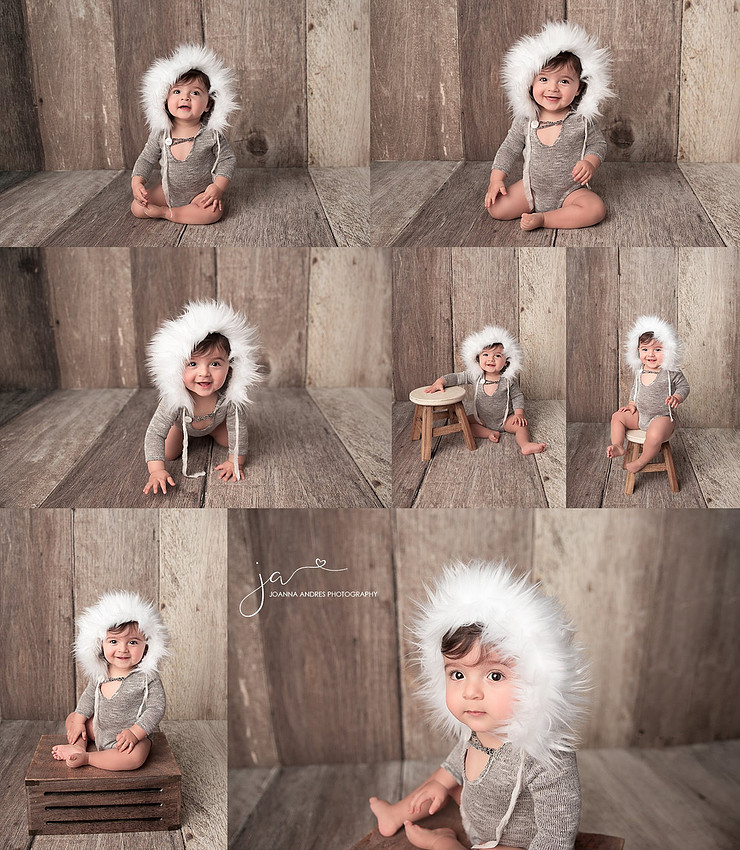 Winter Baby in Fur Hood