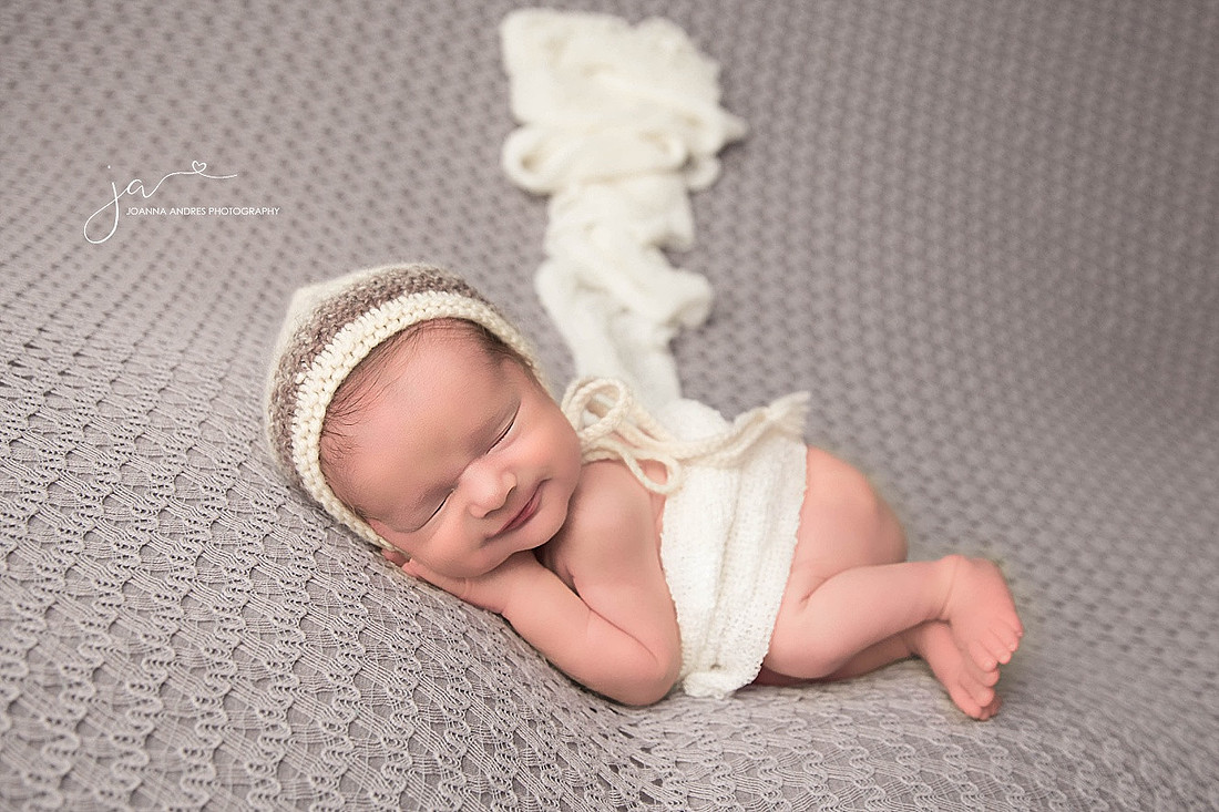 Newborn Baby Boy Smiling