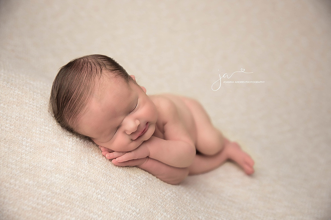 Newborn Baby Boy Smiling