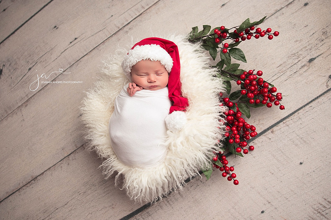 Baby girl in Santa Hat