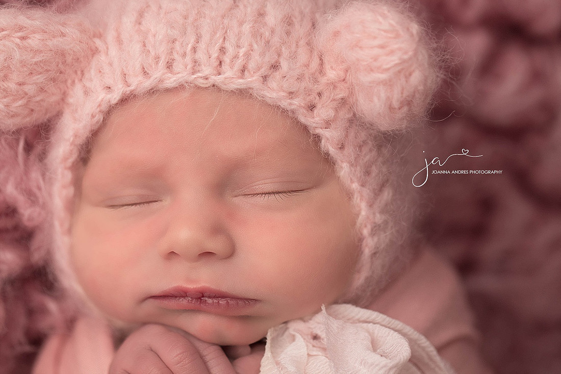 Close UP Baby Girl in Pinks