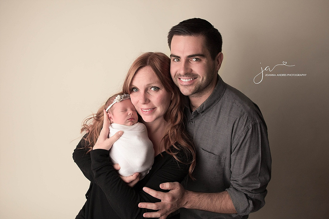 Family Portrait with Newborn Baby Girl