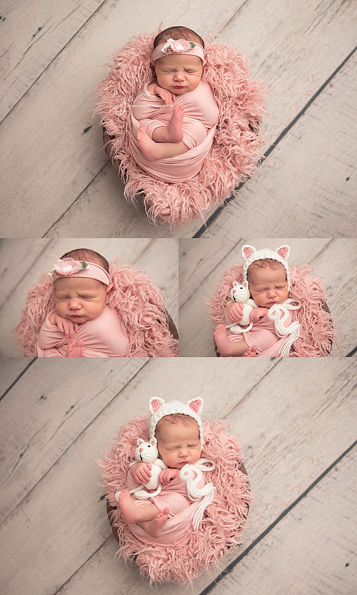 INfant Baby Portraits in Prop in Pinks