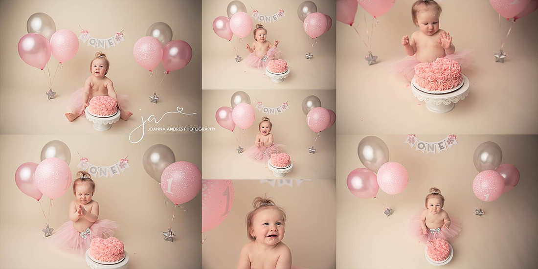 Cake Smash with Pinks and Silver