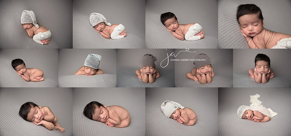 Collage of Baby Boy in Grays