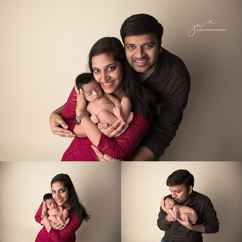 Family portraits with Newborn Baby