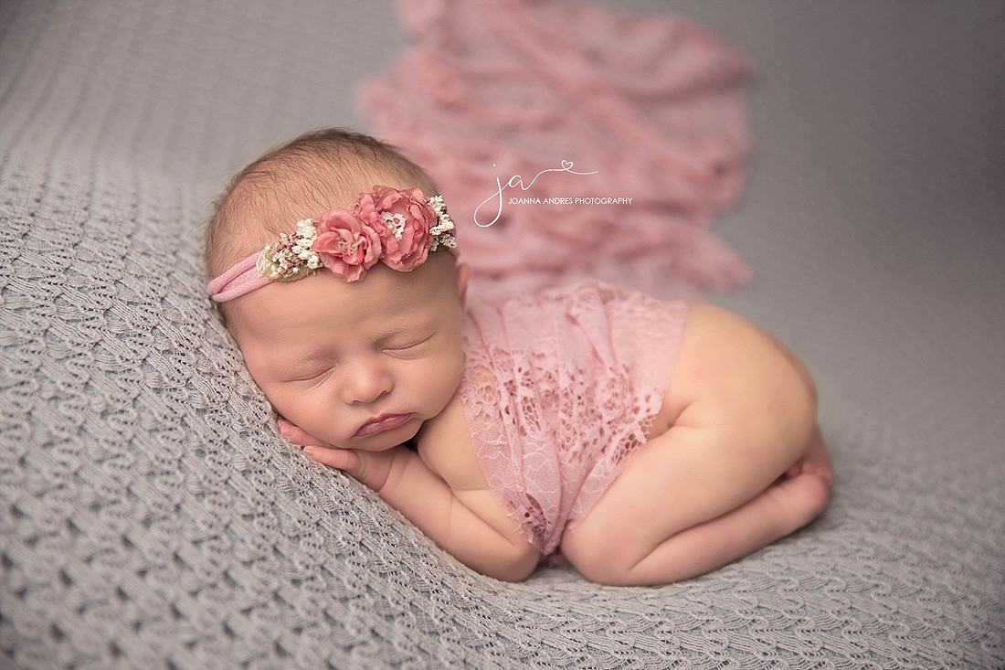 Newborn Baby Girl in light pink