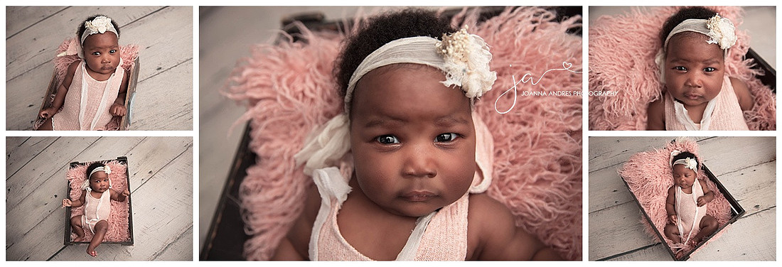 Three Month Baby Girl in Purples