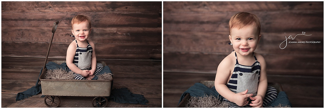 Baby Boy in Wagon and Close Up