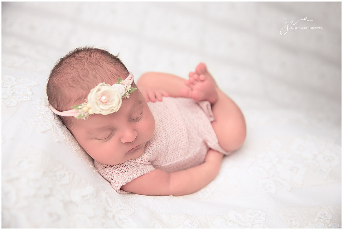 Newborn Baby GIrl Huck FInn Pose