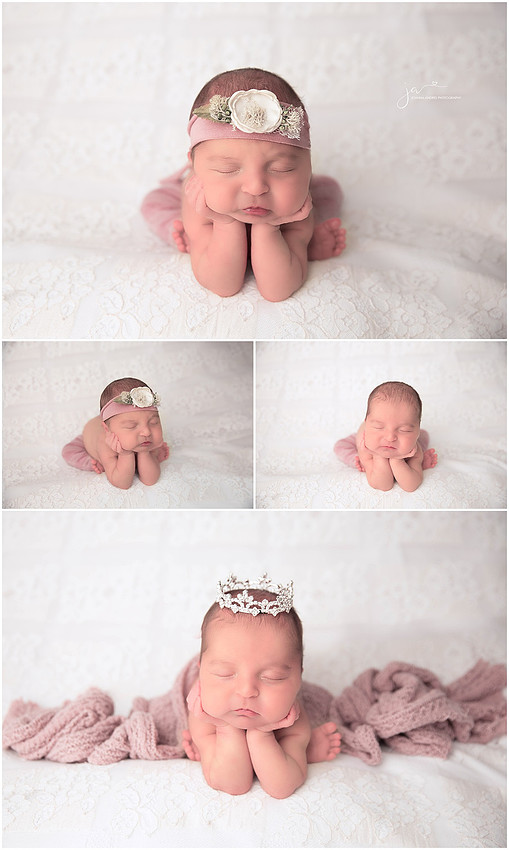 Baby Girl collage of Froggy Pose one with Crown