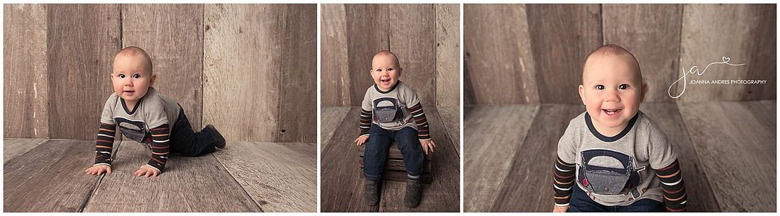 One Year Photo Collage of Boy