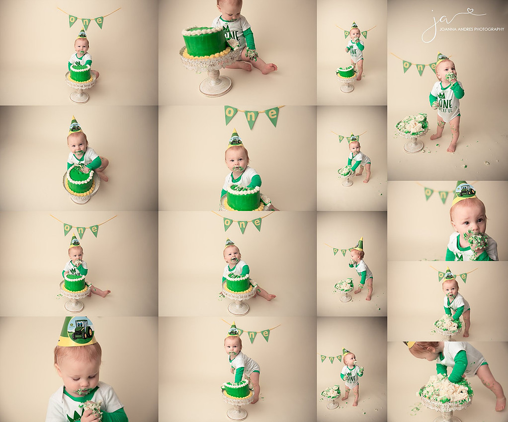 Baby Boy John Deere Themed Cake Smash