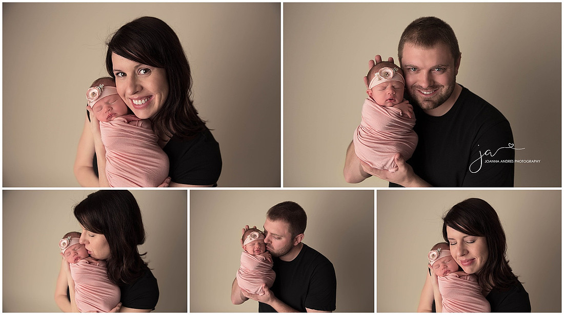 Family Portrait with Newborn Baby Girl