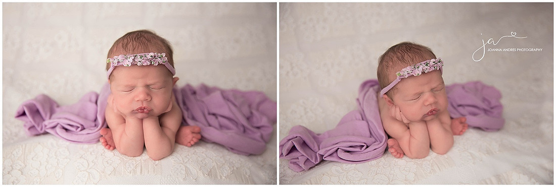 Froggy Pose with Purple Blanket