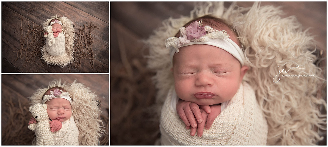 Newborn Baby Girl in Props