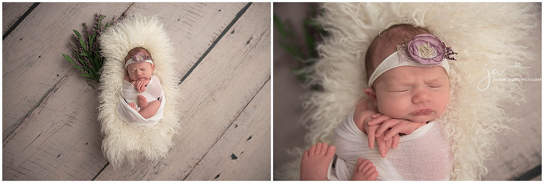 Newborn Baby Girl in Props