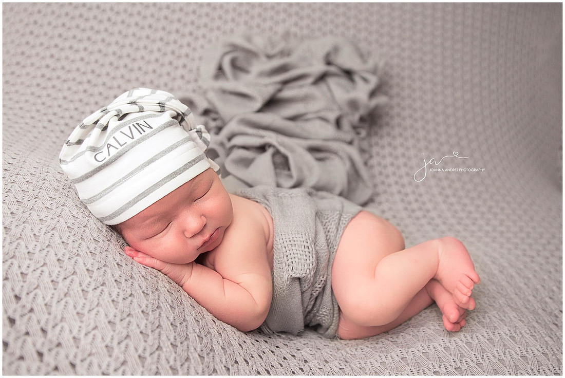 Side Laying Pose Baby Calvin Hat