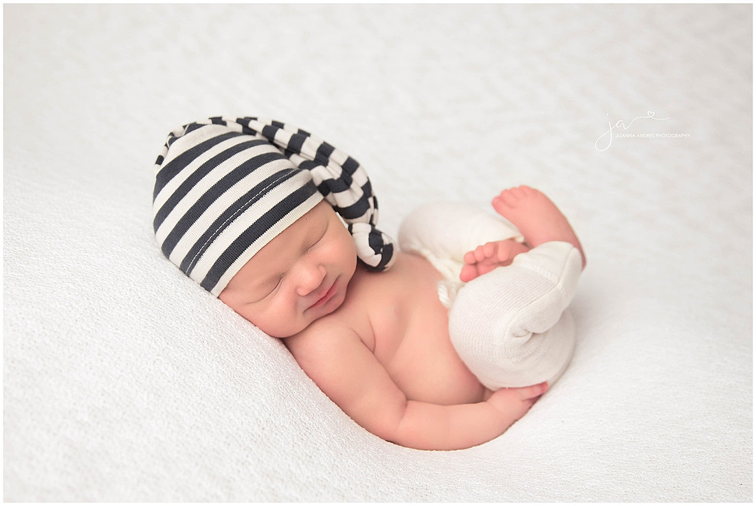 Baby Boy in White and Navy's