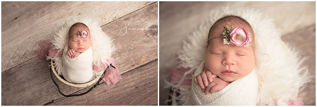 Newborn Baby Girl in Prop