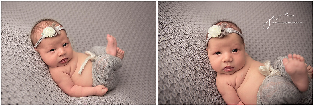 Wide Awake NEwborn In Grays