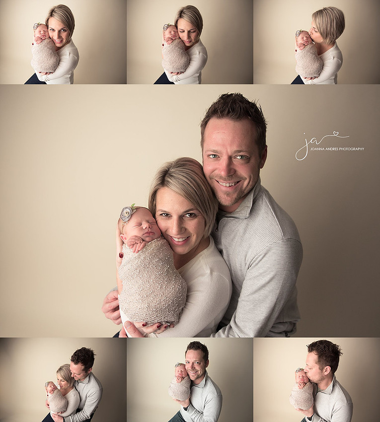 Baby Maren Collage of photos with parents
