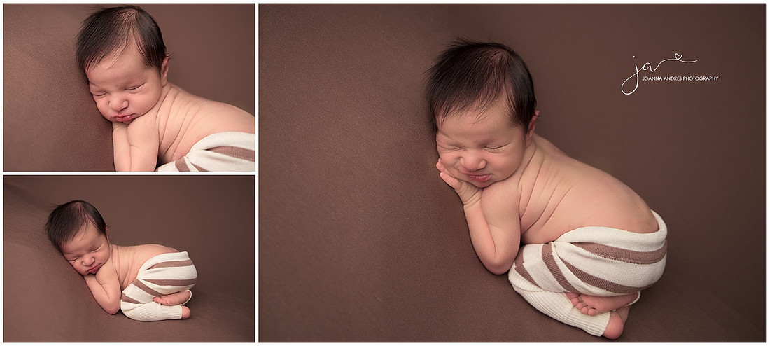 Baby Boy Posed in Browns