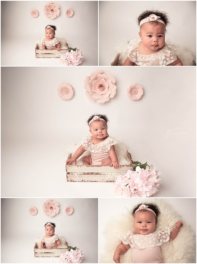Raelynn's  Six Month Collage of Pinks