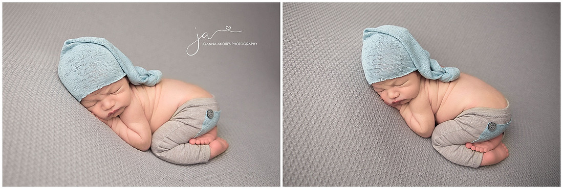 Baby Micah in Grays and Blues